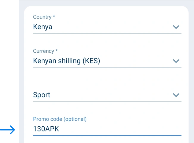 The best promo code for 1xBet BetAPK Kenya